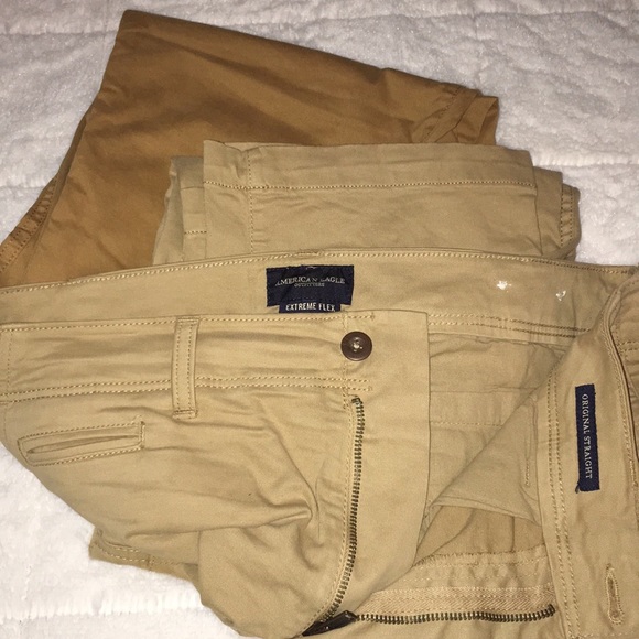 Two Pair AE Original Straight Khakis - Picture 4 of 5
